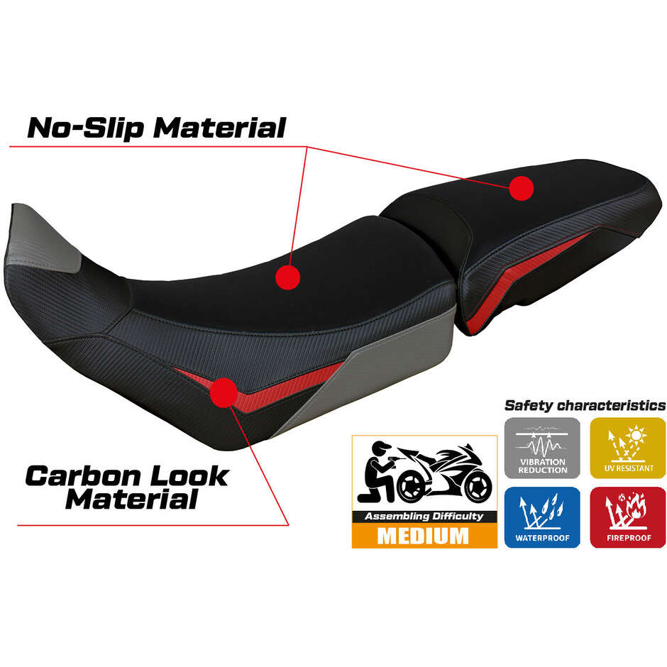 Housse de selle TPZ Italia spécifique pour Triumph Tiger 900 (modèle Dover 2020-2023).