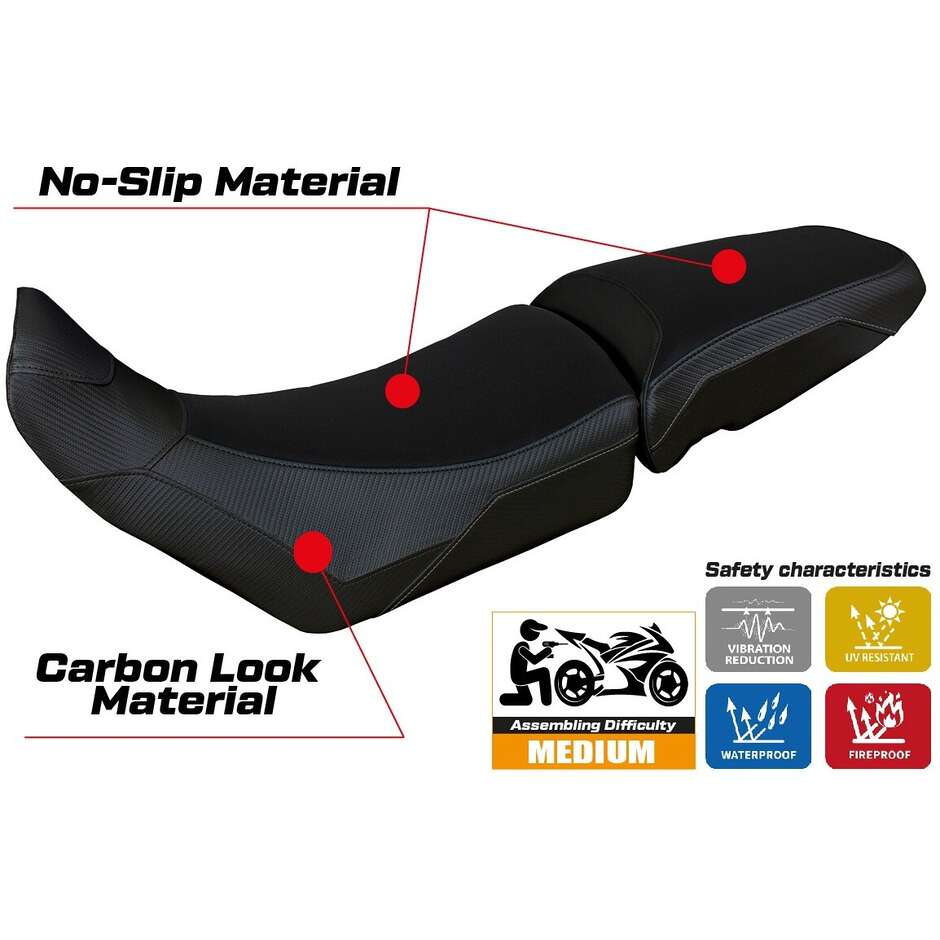 Housse de selle TPZ Italia spécifique pour Triumph Tiger 900 (modèle Dover 2020-2023).