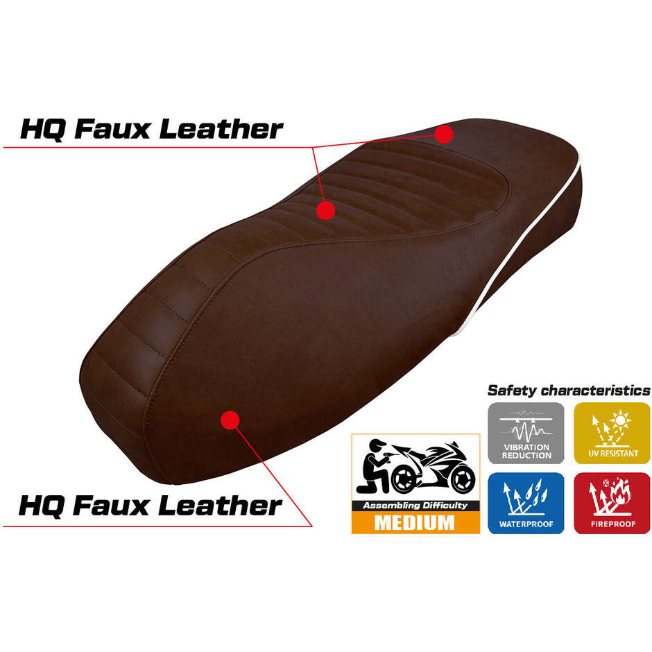 Housse de selle TPZ Italia spécifique pour Vespa GTS 125/150/300 (modèle Panarea, 2009-2024)