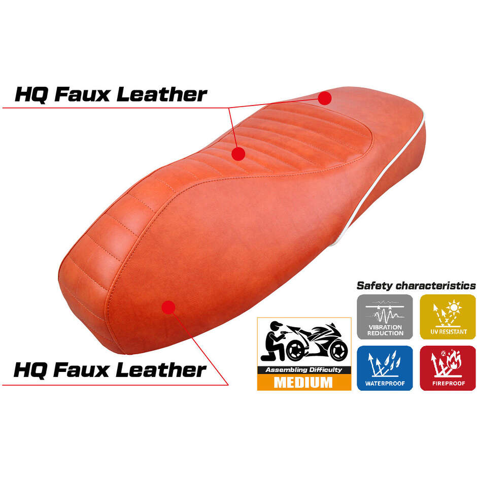 Housse de selle TPZ Italia spécifique pour Vespa GTS 125/150/300 (modèle Panarea, 2009-2024)