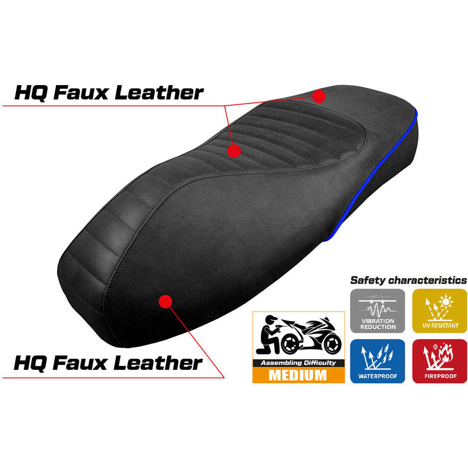Housse de selle TPZ Italia spécifique pour Vespa GTS 125/150/300 (modèle Panarea, 2009-2024)