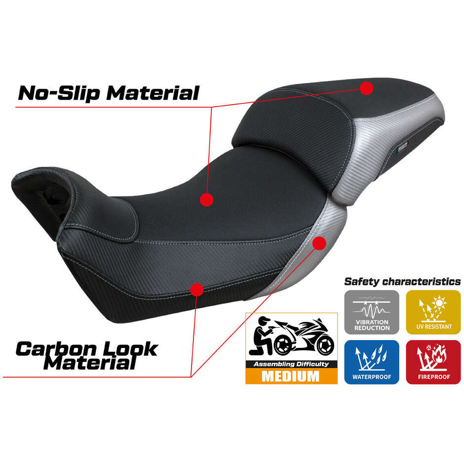 Housse de selle TPZ Italia spécifique pour Voge Valico 650 DSX 2021-2024, modèle Rukla