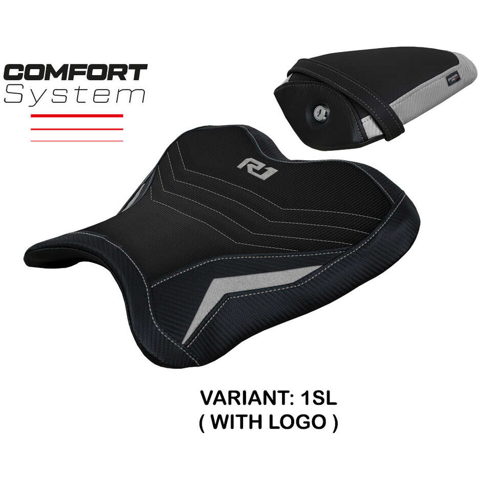Housse de selle TPZ Italia spécifique pour Yamaha R1 (modèles 2015-2025) avec système de confort Kagran