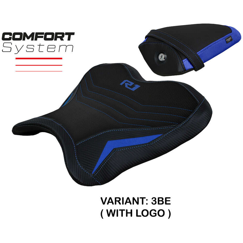 Housse de selle TPZ Italia spécifique pour Yamaha R1 (modèles 2015-2025) avec système de confort Kagran