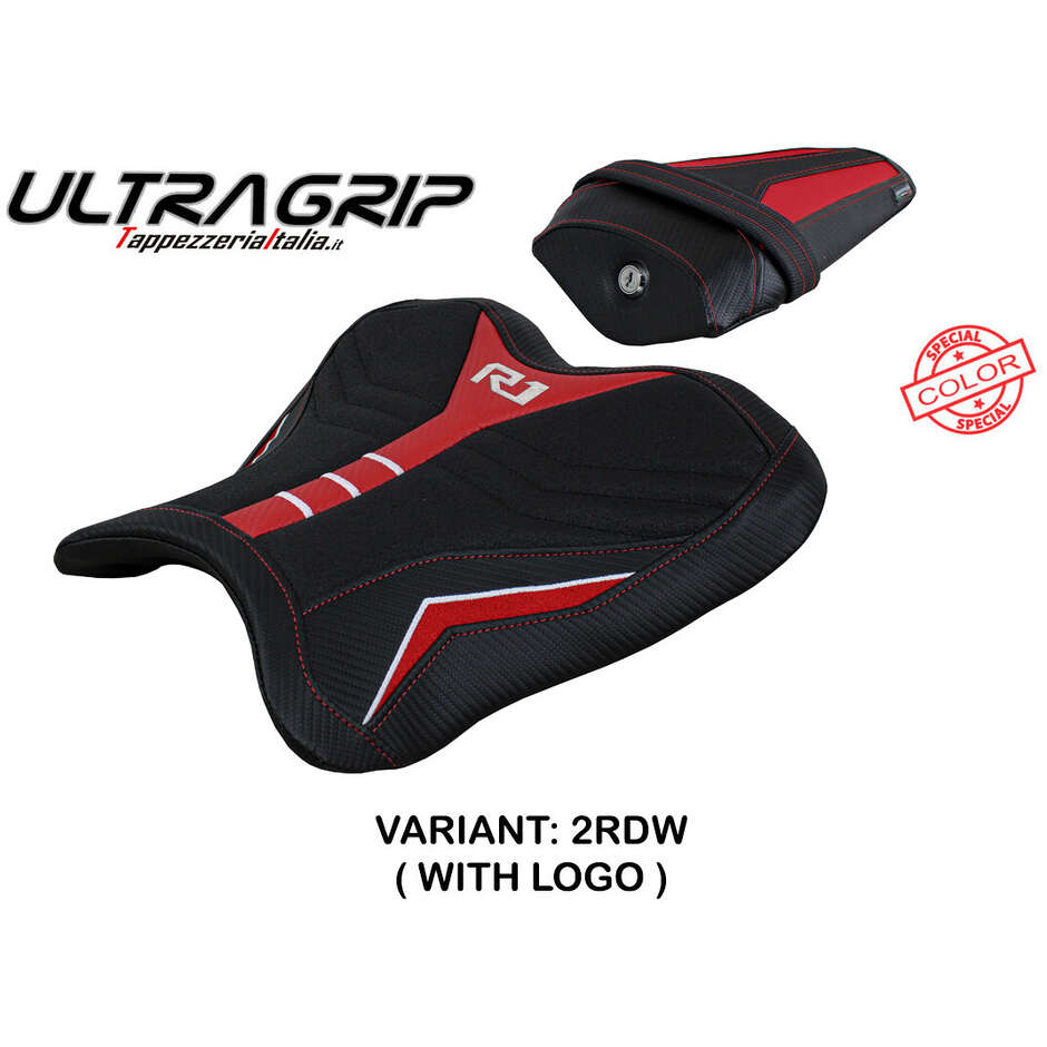 Housse de selle TPZ Italia spécifique pour Yamaha R1 (modèles 2015-2025), coloris Kagran Special Ultragrip