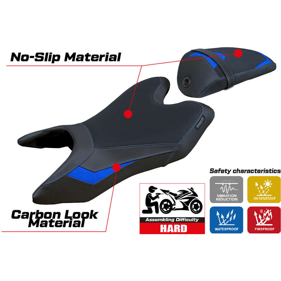 Housse de selle TPZ Italia spécifique pour Yamaha R125 (modèles 2019-2022), coloris Ashwy