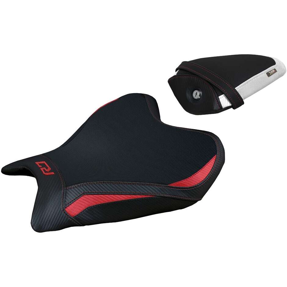 Housse de selle TPZ Italia spécifique pour Yamaha R7 (modèles 2021-2025) avec système Thera Comfort