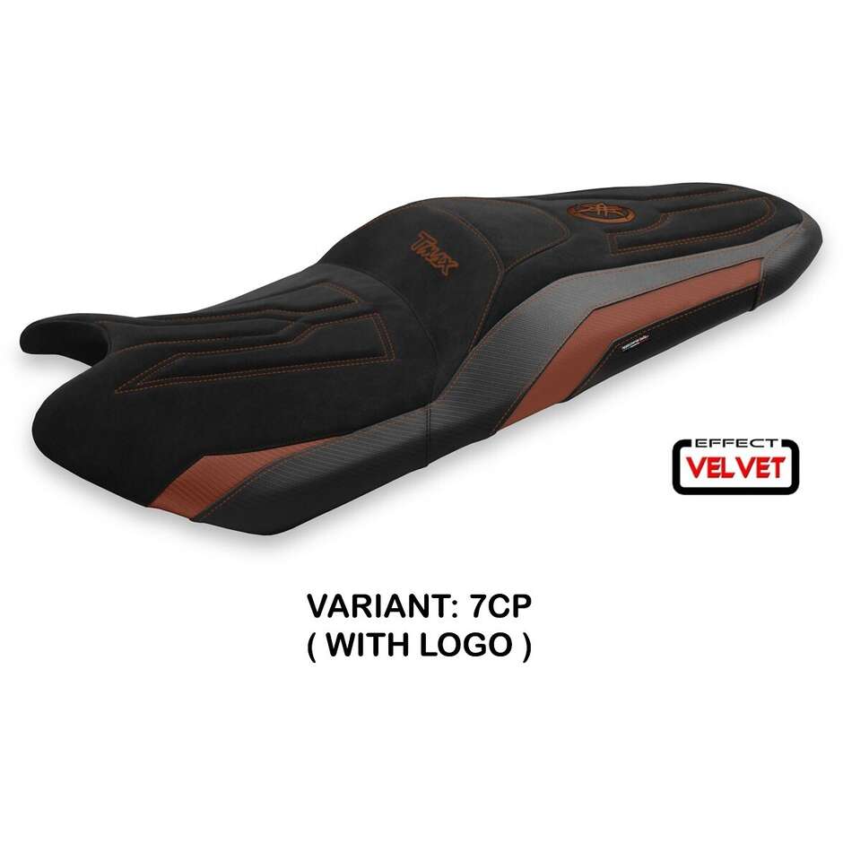 Housse de selle TPZ Italia spécifique pour Yamaha T-Max 2017 - 2021 modèle Scrutari 2 Velours