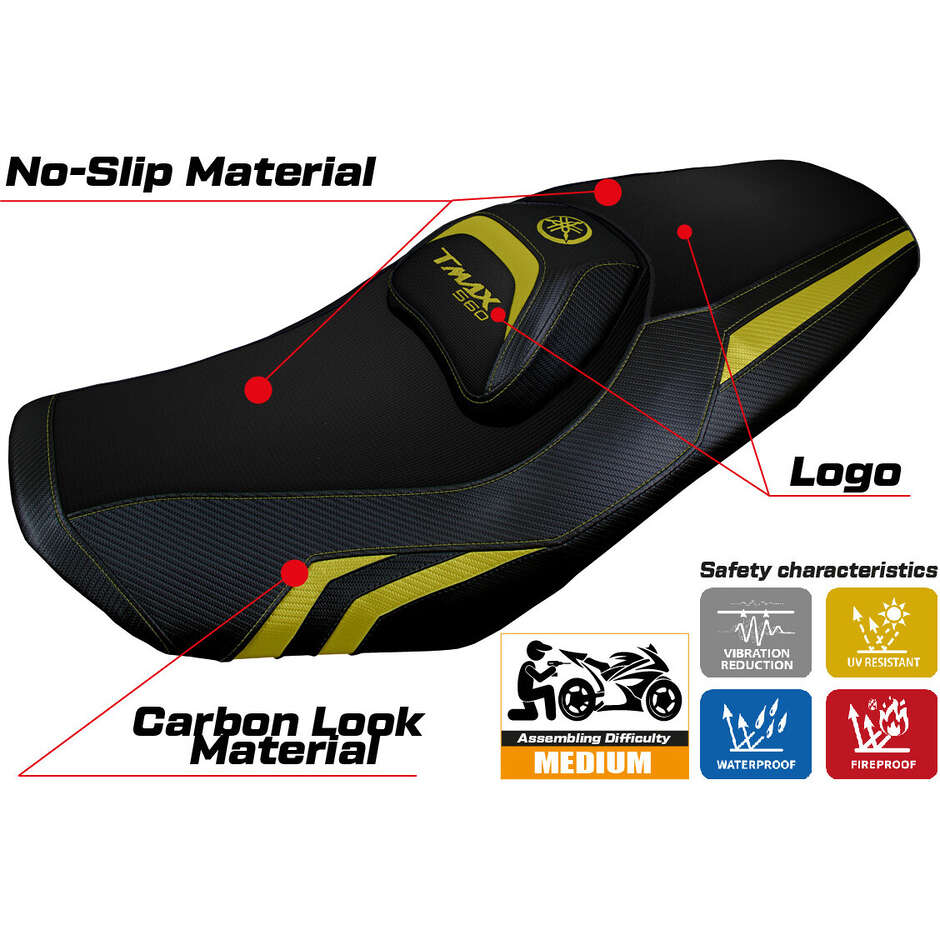 Housse de selle TPZ Italia spécifique pour Yamaha T-Max 560, modèle Kira 2022-2025