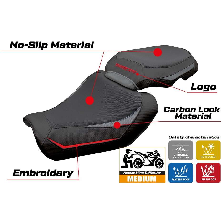 Housse de selle TPZ Italia spécifique pour Yamaha Tracer 9 / 9 GT modèle 2025 Ness