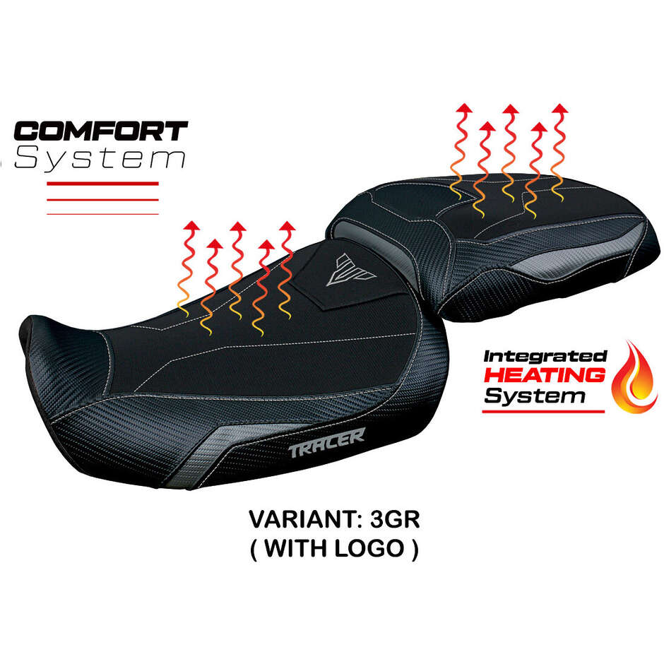 Housse de selle TPZ Italia spécifique pour Yamaha Tracer 9-9GT 2021-2024 - Système de confort chauffant