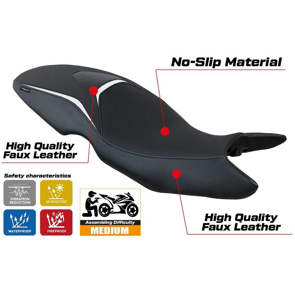 Housse de siège TPZ Italia spécifique pour BMW F 800 GT 2012-2016, modèle Tallinn
