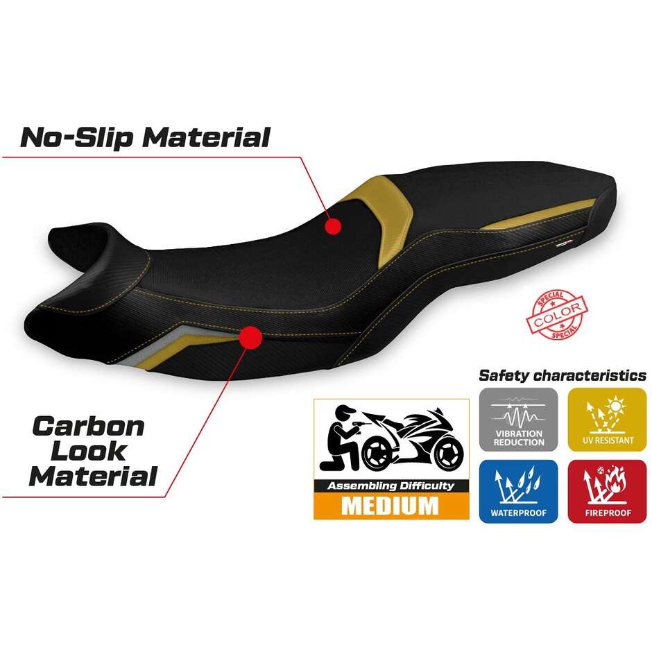 Housse de siège TPZ Italia spécifique pour BMW F 900 XR (modèles 2019-2025), coloris Arima spécial
