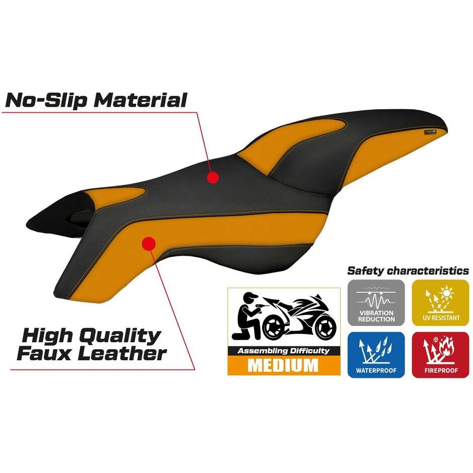 Housse de siège TPZ Italia spécifique pour BMW K 1300 R 2009 - 2016, modèle Boston