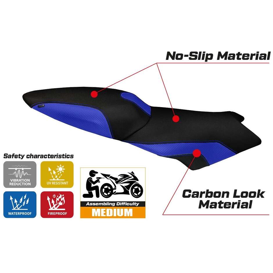 Housse de siège TPZ Italia spécifique pour BMW K 1300 S Lariano 2 (modèles 2009-2016)