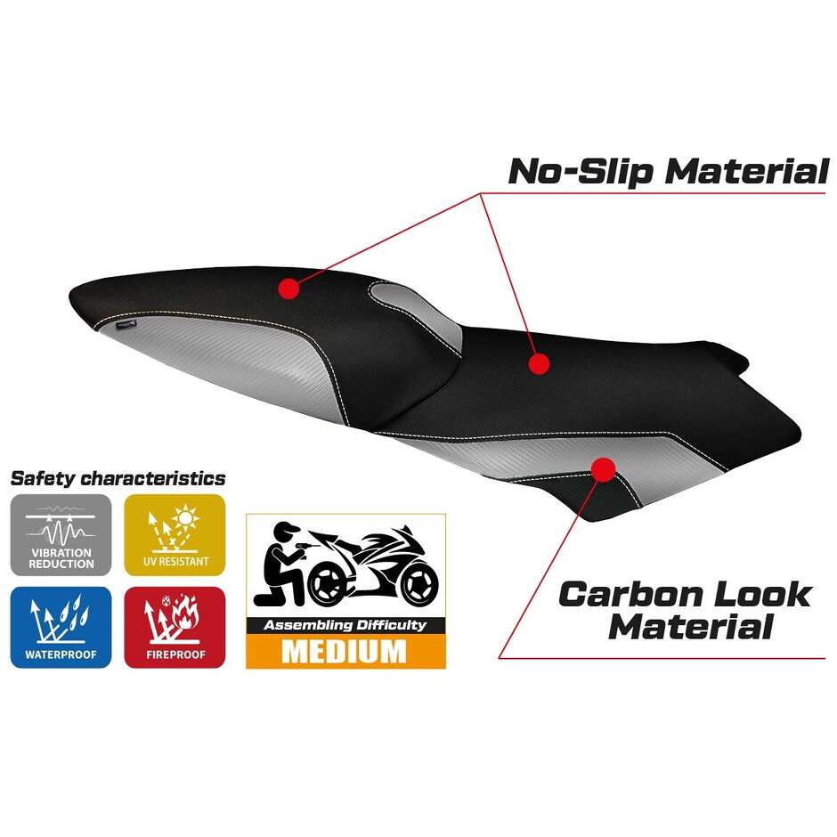 Housse de siège TPZ Italia spécifique pour BMW K 1300 S (modèles 2009-2016) Lariano 2