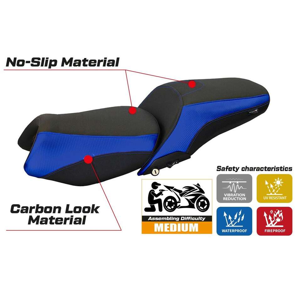 Housse de siège TPZ Italia spécifique pour BMW K 1600 GT (modèles 2010-2025), coloris Tropea