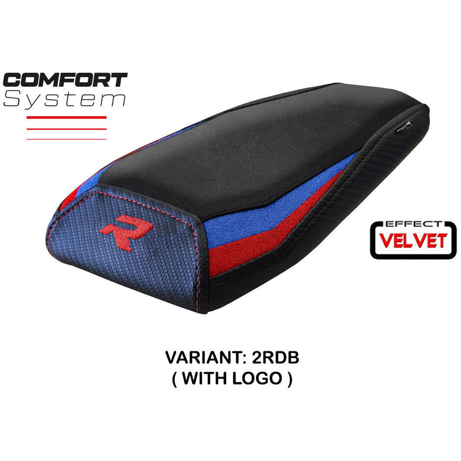 Housse de siège TPZ Italia spécifique pour BMW M 1000 R (modèles 2022-2025), système de confort en velours Tayma