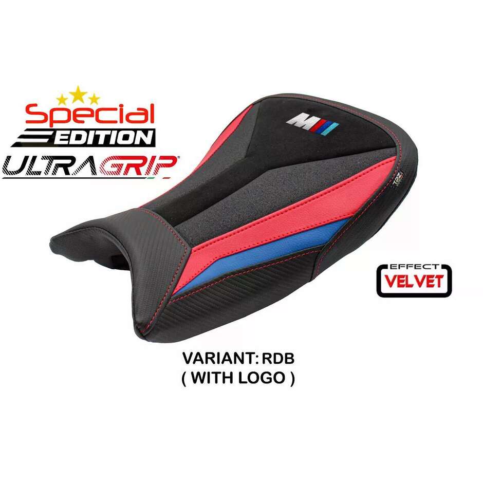 Housse de siège TPZ Italia spécifique pour BMW M 1000 RR Édition Spéciale Velours (modèles 2021-2022)