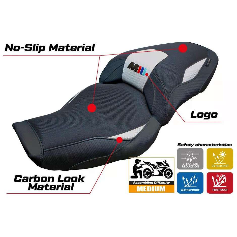 Housse de siège TPZ Italia spécifique pour BMW M 1000 XR modèle 2024-2025 Graz
