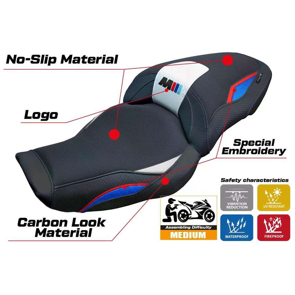 Housse de siège TPZ Italia spécifique pour BMW M 1000 XR modèle 2024-2025 Graz
