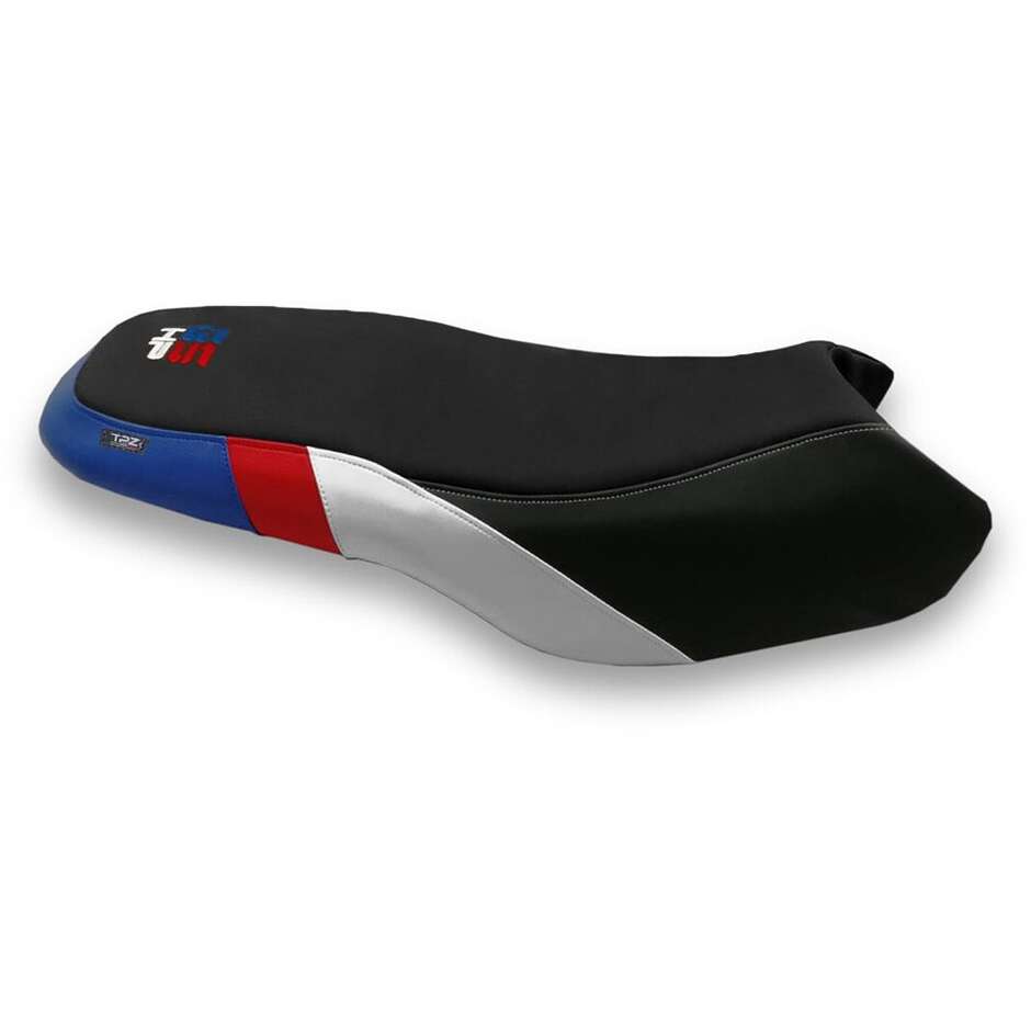 Housse de siège TPZ Italia spécifique pour BMW R 1200/1250 GS Rallye (modèles 2017-2024) avec système de confort Favria