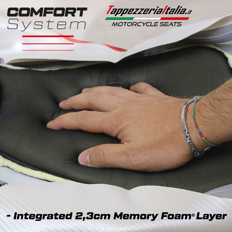 Housse de siège TPZ Italia spécifique pour BMW R 1200 GS (modèles 2005-2012) Lione 4 Comfort System