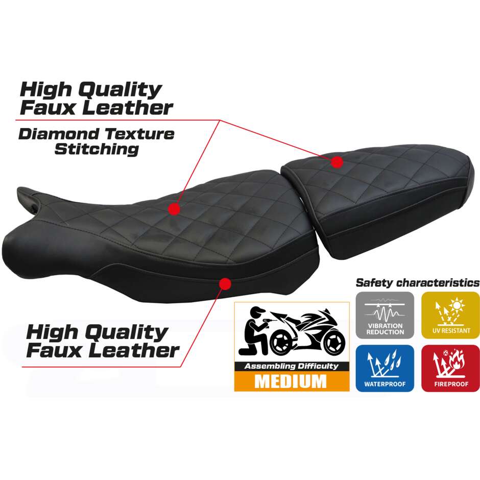 Housse de siège TPZ Italia spécifique pour BMW R 1200 NINE T (modèles 2014-2024) Arnes