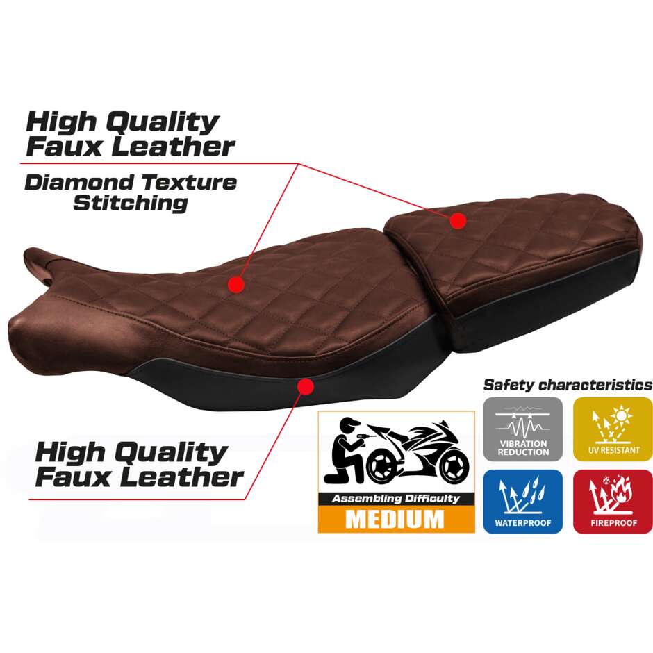 Housse de siège TPZ Italia spécifique pour BMW R 1200 NINE T (modèles 2014-2024) Arnes