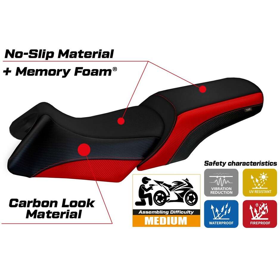 Housse de siège TPZ Italia spécifique pour BMW R 1200 RT (modèles 2006-2013) Roberto Comfort System