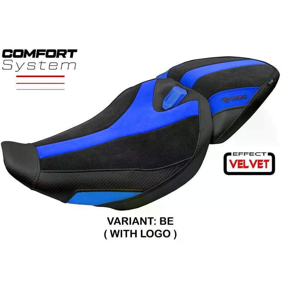 Housse de siège TPZ Italia spécifique pour BMW R 1300 R (modèles 2025-2026), système de confort Remy Velvet