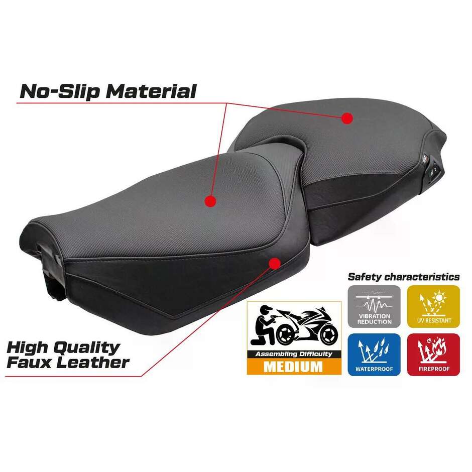 Housse de siège TPZ Italia spécifique pour BMW R 1300 RT 2025, modèle Bethel
