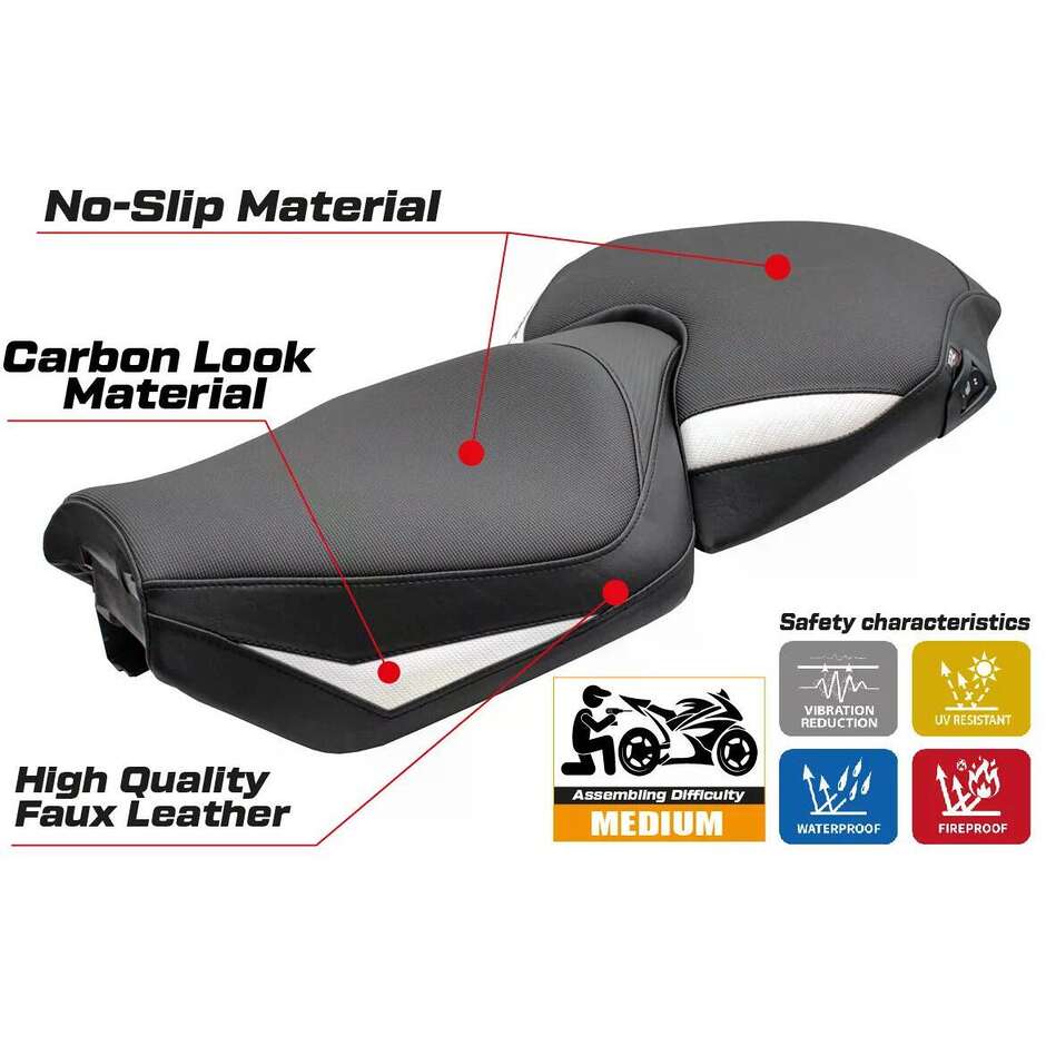 Housse de siège TPZ Italia spécifique pour BMW R 1300 RT 2025, modèle Bethel