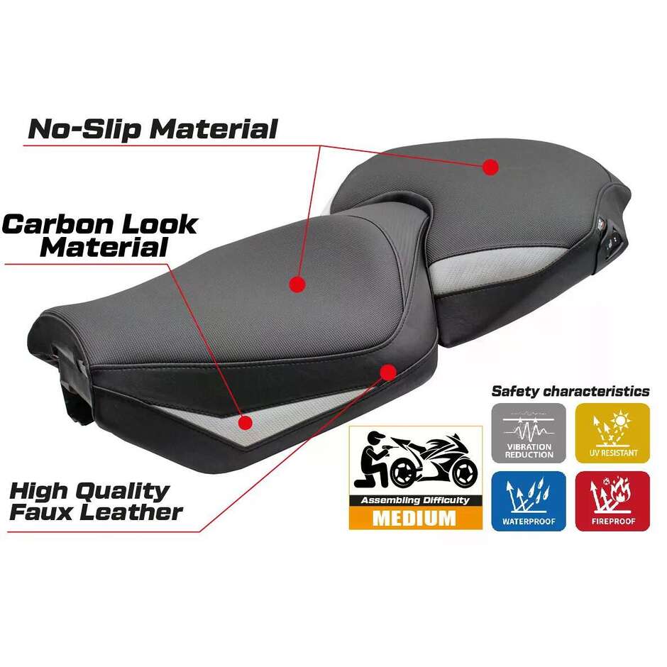Housse de siège TPZ Italia spécifique pour BMW R 1300 RT 2025, modèle Bethel