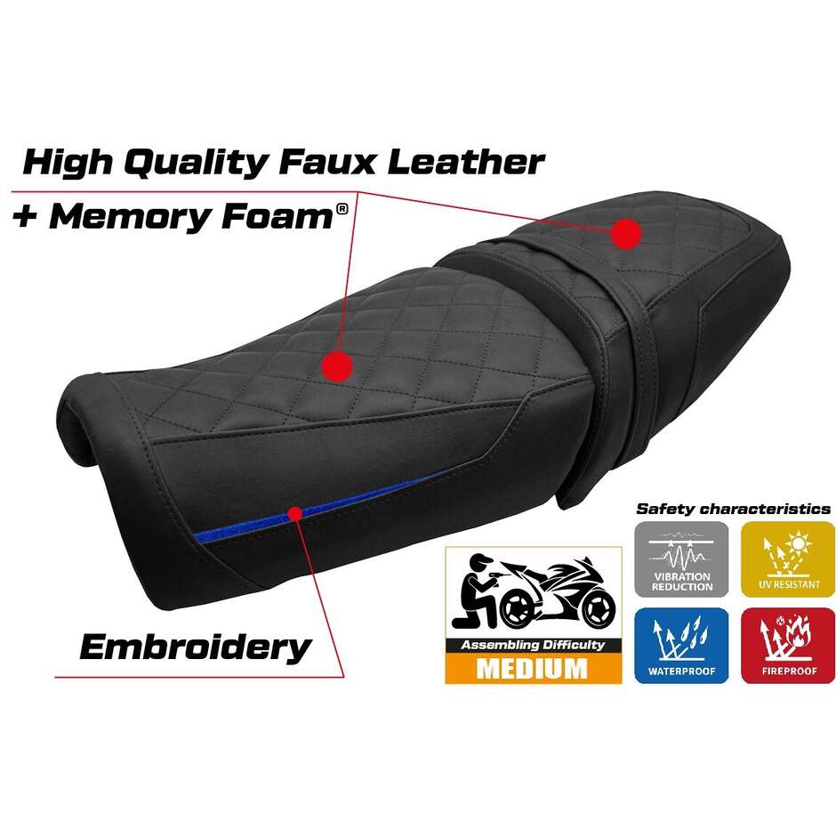 Housse de siège TPZ Italia spécifique pour BMW R12 NINE T, modèle Ninette Comfort System 2025