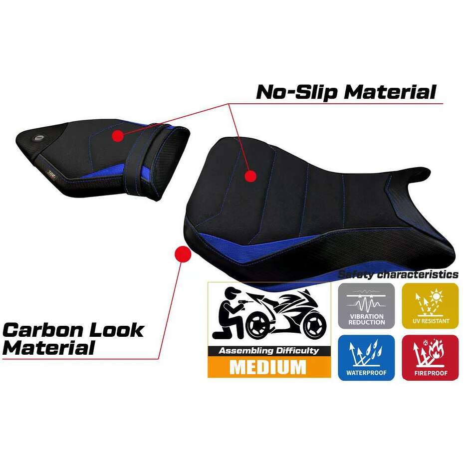 Housse de siège TPZ Italia spécifique pour BMW S 1000 RR (modèles 2012-2014) Igrim Ultragrip