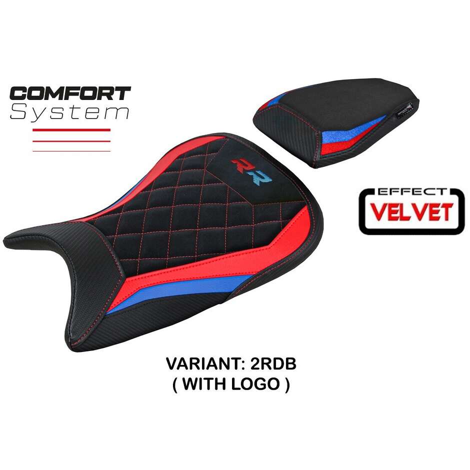 Housse de siège TPZ Italia spécifique pour BMW S 1000 RR (modèles 2019-2025), Aichen Velvet Comfort System