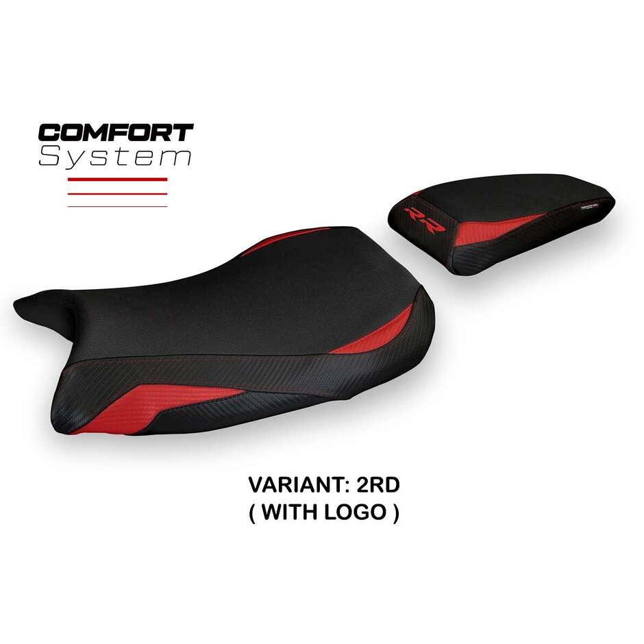 Housse de siège TPZ Italia spécifique pour BMW S 1000 RR (modèles 2019-2025) avec système confort Deruta 1