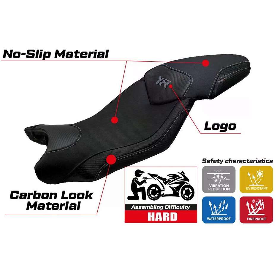 Housse de siège TPZ Italia spécifique pour BMW S 1000 XR 2015-2019, modèle Ardea