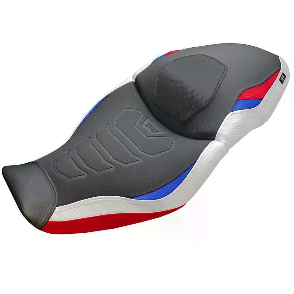 Housse de siège TPZ Italia spécifique pour BMW S 1000 XR modèle Dresden Comfort System Plus (2020-2023).