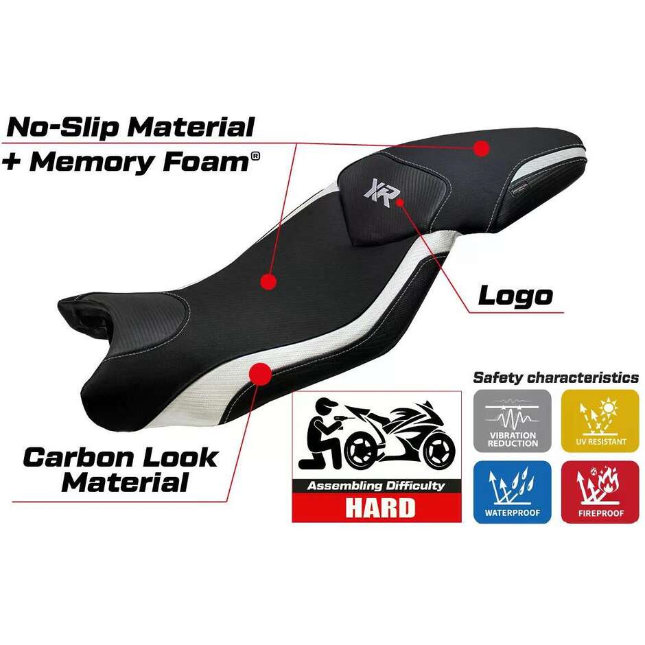 Housse de siège TPZ Italia spécifique pour BMW S 1000 XR (modèles 2015-2019) avec système de confort Ardea