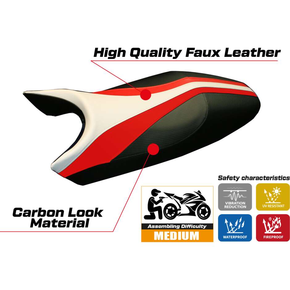 Housse de siège TPZ Italia spécifique pour Ducati Monster 1994-2007 modèle Freccia