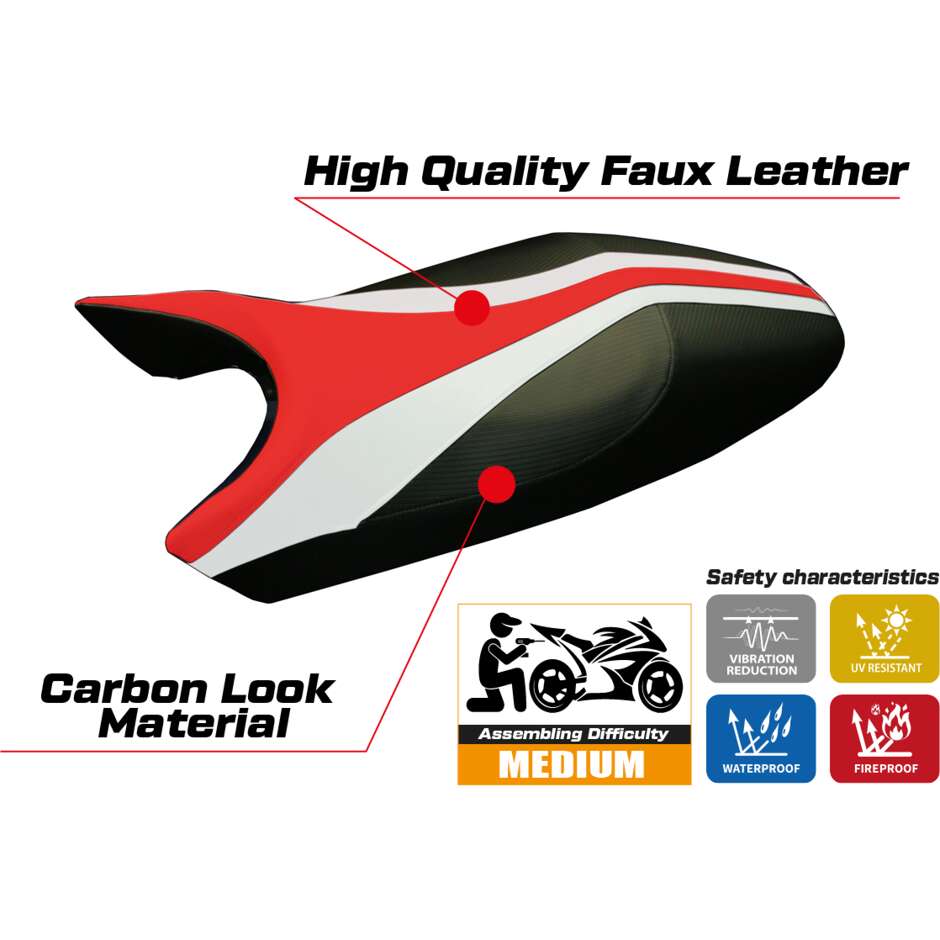 Housse de siège TPZ Italia spécifique pour Ducati Monster 1994-2007 modèle Freccia