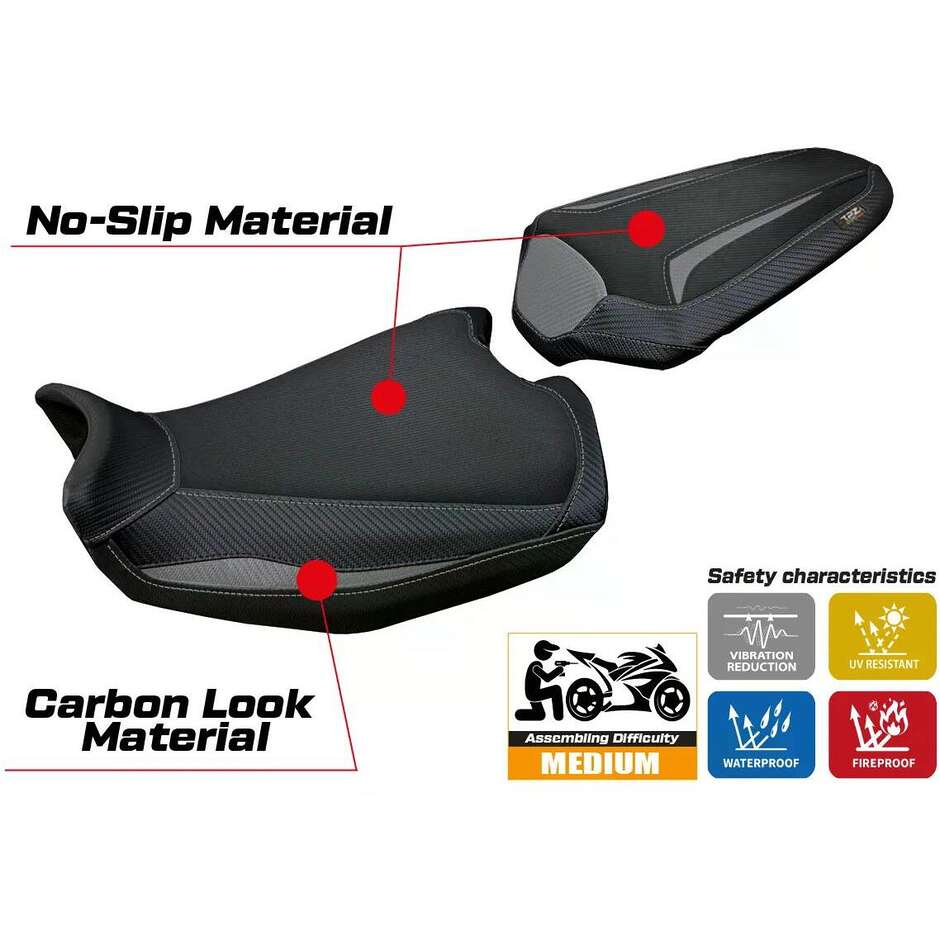 Housse de siège TPZ Italia spécifique pour Ducati Monster 937950 20212025 modèle Linosa