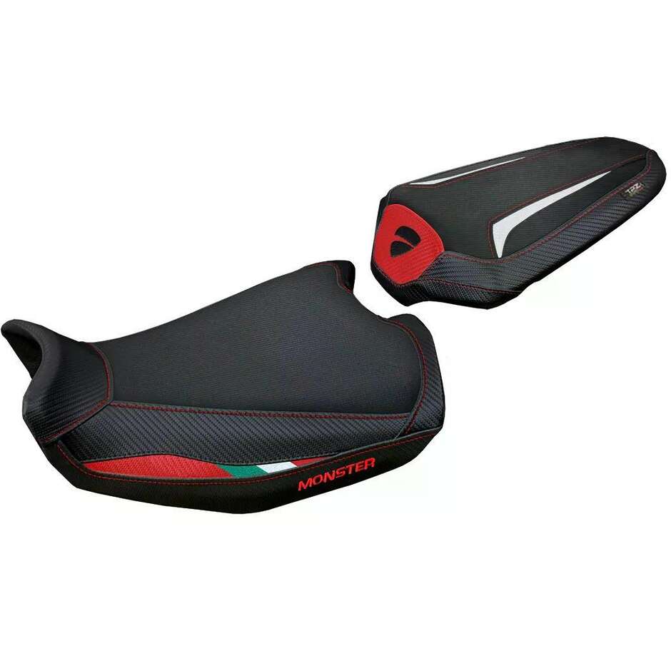 Housse de siège TPZ Italia spécifique pour Ducati Monster 937950 20212025 modèle Linosa