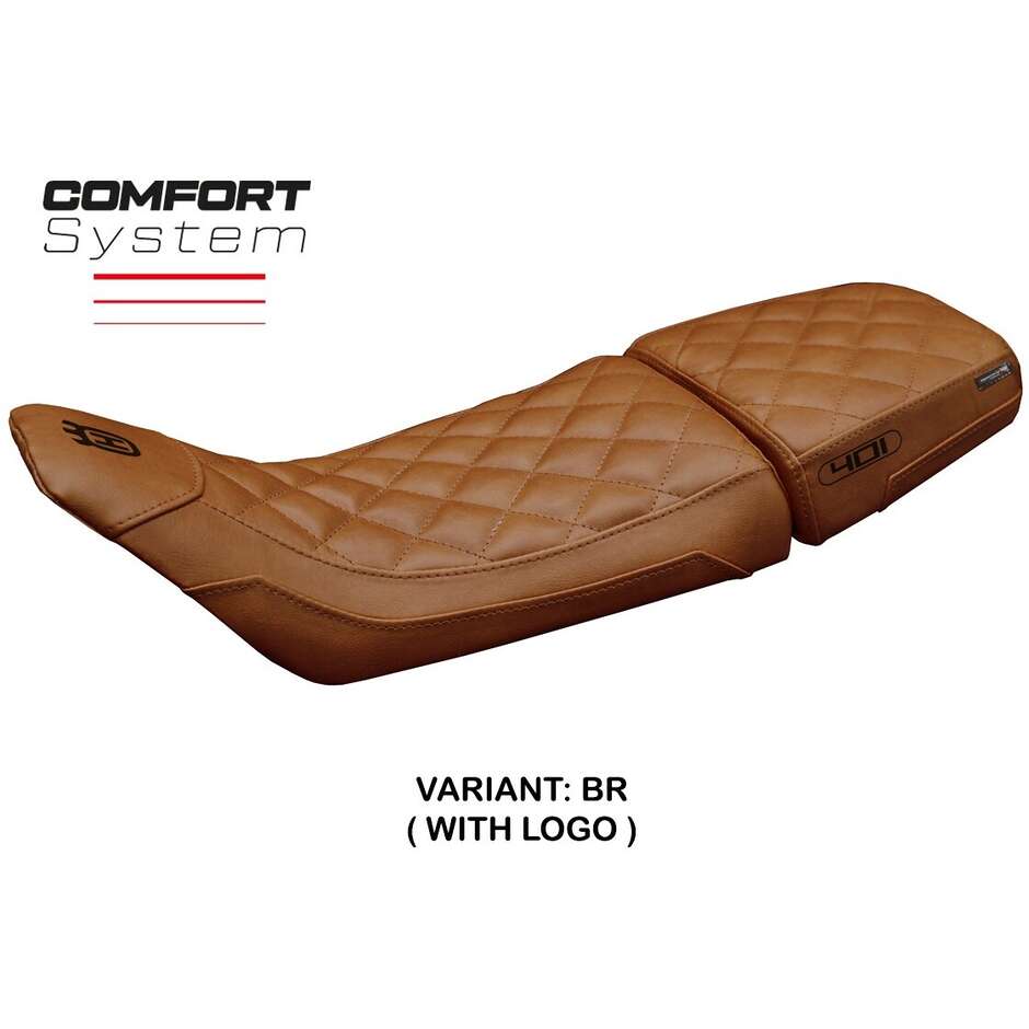 Housse de siège TPZ Italia spécifique pour Husqvarna Svartpilen 401 2018 - 2023 modèle Solna Vintage Comfort System