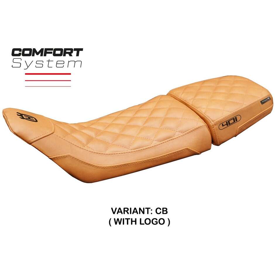 Housse de siège TPZ Italia spécifique pour Husqvarna Svartpilen 401 2018 - 2023 modèle Solna Vintage Comfort System