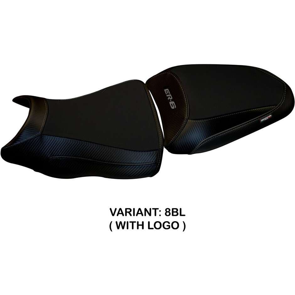 Housse de siège TPZ Italia spécifique pour Kawasaki ER-6N / ER-6F 2012 - 2016 modèle Leeds 1