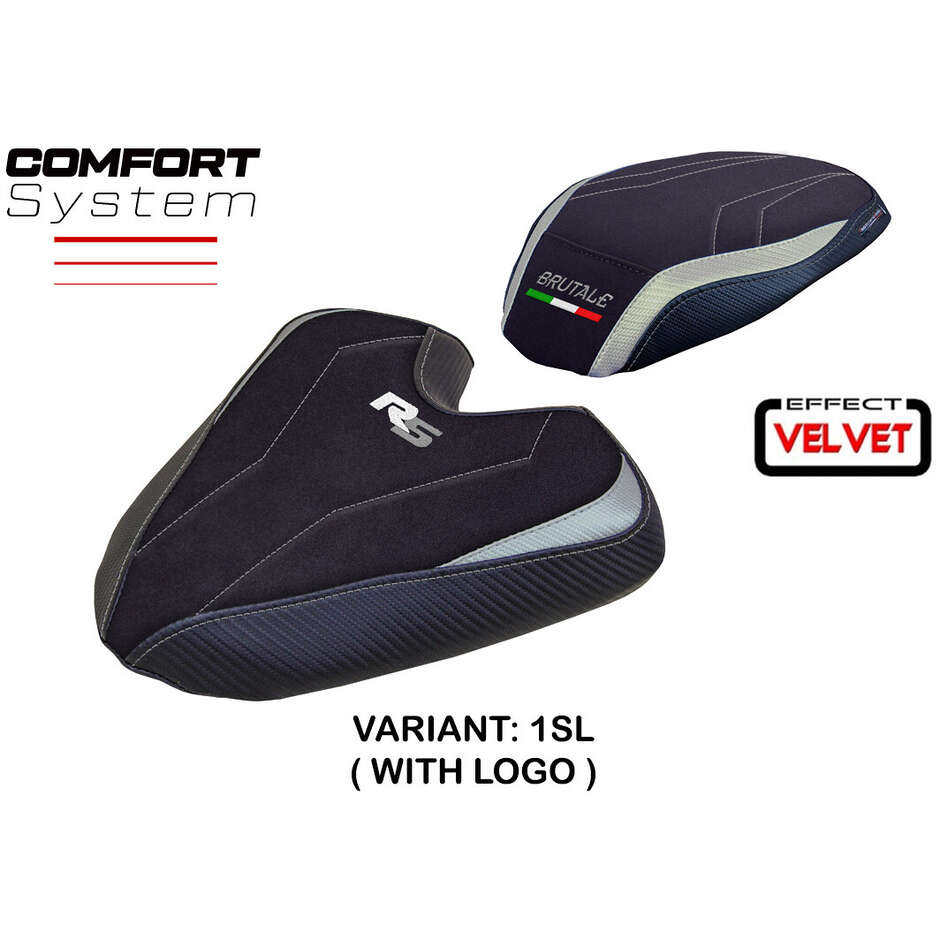 Housse de siège TPZ Italia spécifique pour MV Agusta Brutale 1000 RS (modèles 2021-2025), système de confort en velours Ankara
