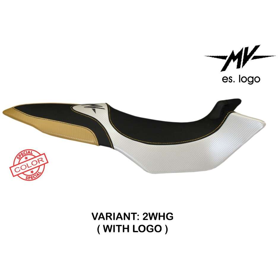 Housse de siège TPZ Italia spécifique pour MV Agusta Brutale 675 / 800 2012 - 2015 modèle Biella couleur spéciale